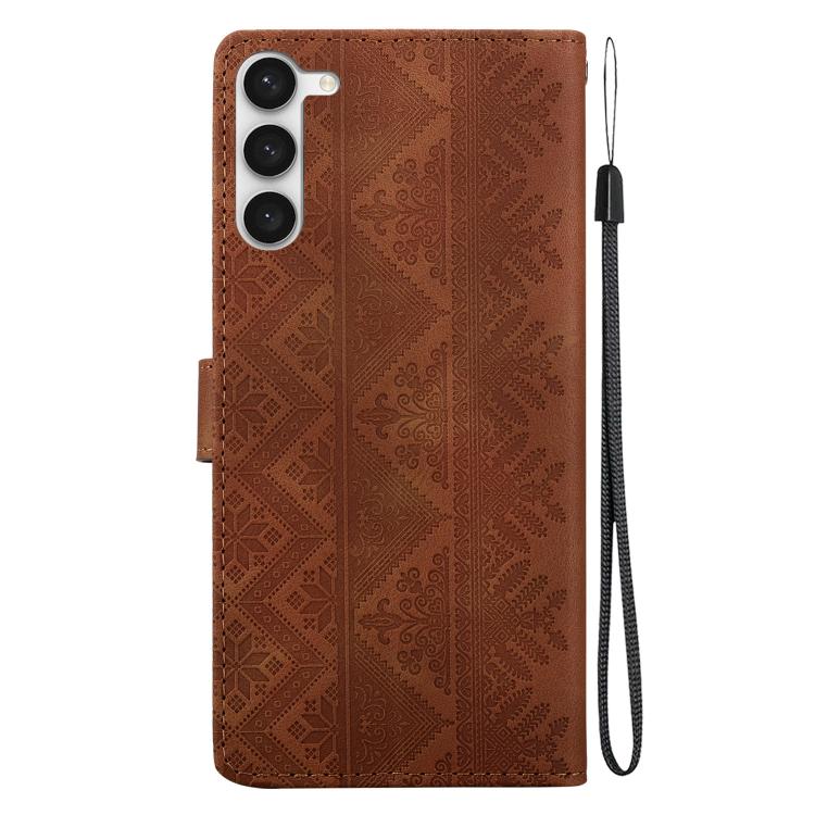Custodia per telefono in ecopelle con motivo etnico in rilievo, For Galaxy S23 5G, For Galaxy S20 FE, For Galaxy S22 Ultra 5G, For Galaxy S22+ 5G
