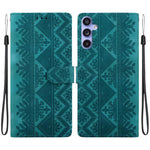 Custodia per telefono in ecopelle con motivo etnico in rilievo, For Galaxy S24 5G, For Galaxy S23 FE 5G, For Galaxy S23 Ultra 5G, For Galaxy S23+ 5G