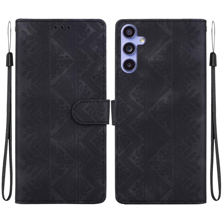 Custodia per telefono in ecopelle con motivo etnico in rilievo, For Galaxy S24 5G, For Galaxy S23 FE 5G, For Galaxy S23 Ultra 5G, For Galaxy S23+ 5G
