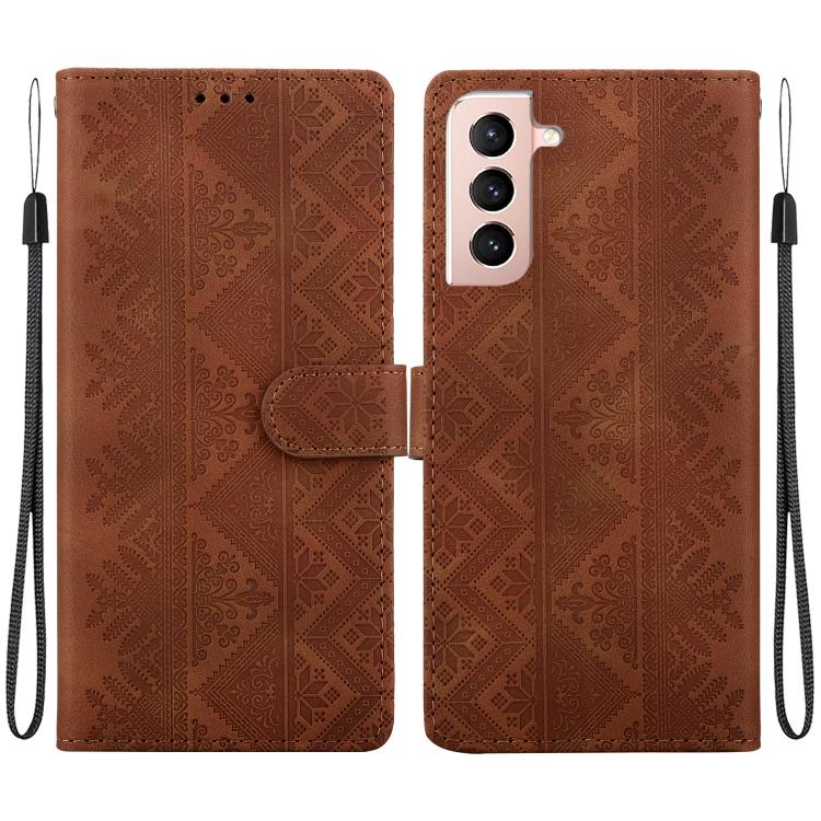 Custodia per telefono in ecopelle con motivo etnico in rilievo, For Galaxy S23 5G, For Galaxy S20 FE, For Galaxy S22 Ultra 5G, For Galaxy S22+ 5G