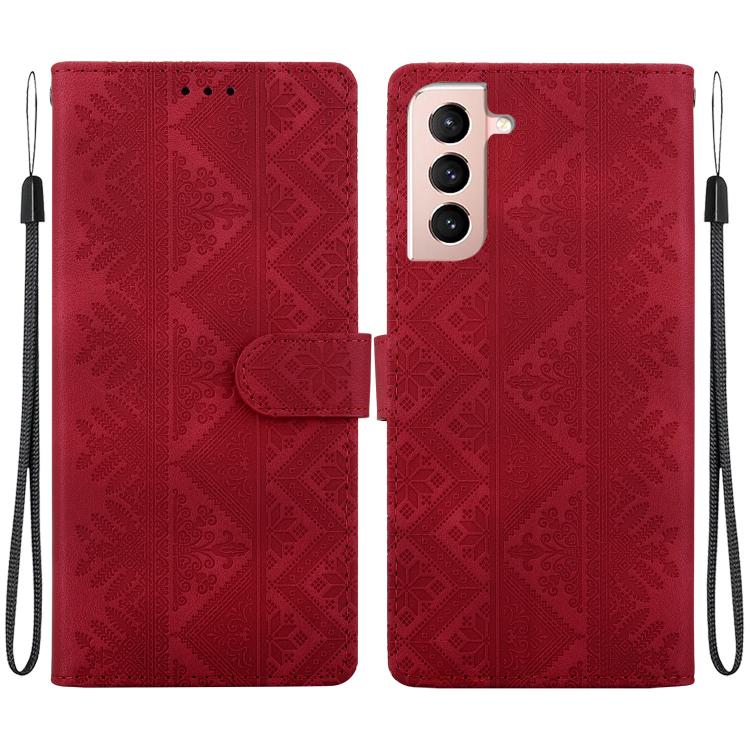 Custodia per telefono in ecopelle con motivo etnico in rilievo, For Galaxy S23 5G, For Galaxy S20 FE, For Galaxy S22 Ultra 5G, For Galaxy S22+ 5G