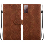 Custodia per telefono in ecopelle con motivo etnico in rilievo, For Galaxy S23 5G, For Galaxy S20 FE, For Galaxy S22 Ultra 5G, For Galaxy S22+ 5G