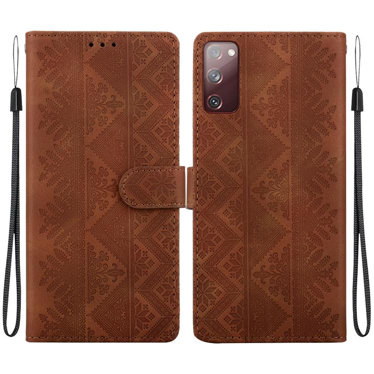 Custodia per telefono in ecopelle con motivo etnico in rilievo, For Galaxy S23 5G, For Galaxy S20 FE, For Galaxy S22 Ultra 5G, For Galaxy S22+ 5G