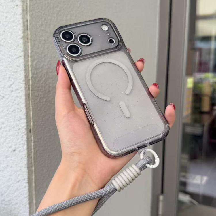 Cornice per fotocamera con lettere glitterate e cinturino da polso., For iPhone 17 Pro Max, For iPhone 17 Pro, For iPhone 17, For iPhone 16 Pro Max