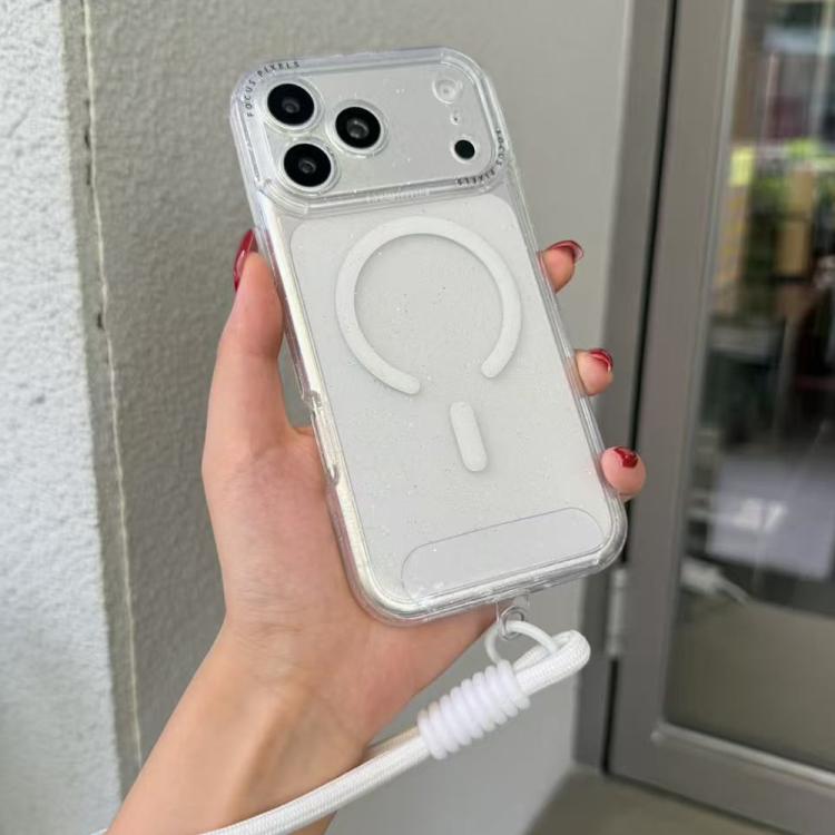 Cornice per fotocamera con lettere glitterate e cinturino da polso., For iPhone 17 Pro Max, For iPhone 17 Pro, For iPhone 17, For iPhone 16 Pro Max