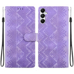 Custodia per telefono in ecopelle con motivo etnico in rilievo, For Galaxy A15 4G / 5G, For Galaxy A55 5G, For Galaxy A35 5G, For Galaxy A05s