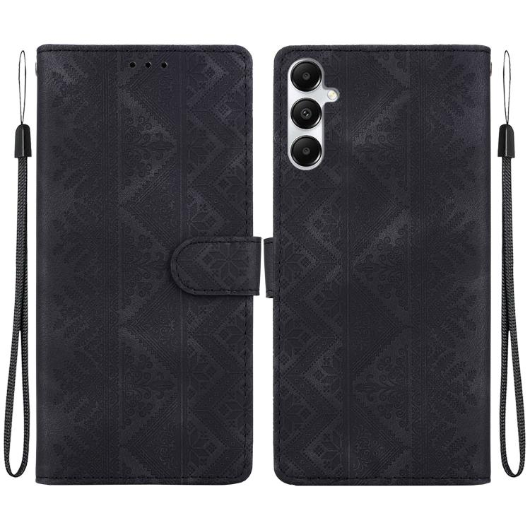 Custodia per telefono in ecopelle con motivo etnico in rilievo, For Galaxy A15 4G / 5G, For Galaxy A55 5G, For Galaxy A35 5G, For Galaxy A05s
