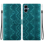 Custodia per telefono in ecopelle con motivo etnico in rilievo, For Galaxy A17 4G / 5G / A26 5G, For Galaxy A06 4G / 5G / A07 4G / 5G, For Galaxy A56 5G, For Galaxy A16 4G / 5G