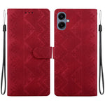 Custodia per telefono in ecopelle con motivo etnico in rilievo, For Galaxy A17 4G / 5G / A26 5G, For Galaxy A06 4G / 5G / A07 4G / 5G, For Galaxy A56 5G, For Galaxy A16 4G / 5G