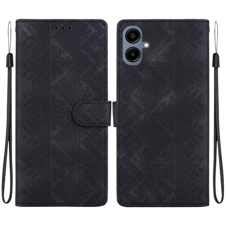 Custodia per telefono in ecopelle con motivo etnico in rilievo, For Galaxy A17 4G / 5G / A26 5G, For Galaxy A06 4G / 5G / A07 4G / 5G, For Galaxy A56 5G, For Galaxy A16 4G / 5G