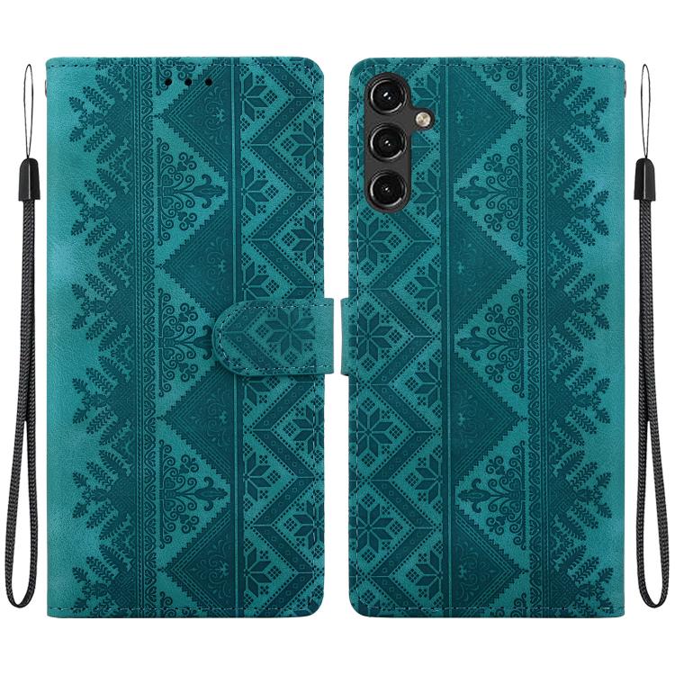 Custodia per telefono in ecopelle con motivo etnico in rilievo, For Galaxy A25 5G, For Galaxy A14 4G / 5G, For Galaxy A34 5G, For Galaxy A54 5G