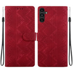 Custodia per telefono in ecopelle con motivo etnico in rilievo, For Galaxy A15 4G / 5G, For Galaxy A55 5G, For Galaxy A35 5G, For Galaxy A05s