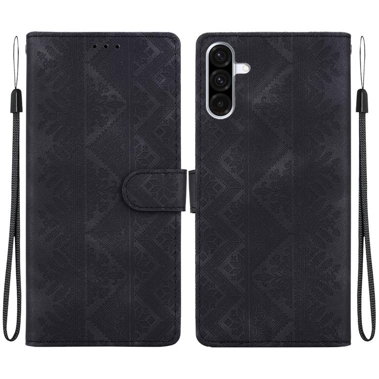 Custodia per telefono in ecopelle con motivo etnico in rilievo, For Galaxy A17 4G / 5G / A26 5G, For Galaxy A06 4G / 5G / A07 4G / 5G, For Galaxy A56 5G, For Galaxy A16 4G / 5G