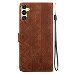 Custodia per telefono in ecopelle con motivo etnico in rilievo, For Galaxy A25 5G, For Galaxy A14 4G / 5G, For Galaxy A34 5G, For Galaxy A54 5G