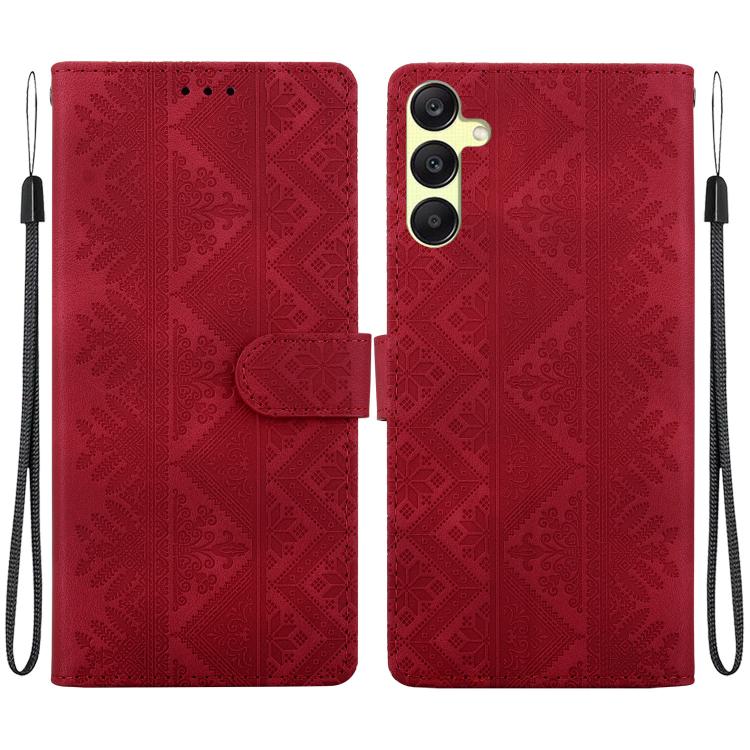Custodia per telefono in ecopelle con motivo etnico in rilievo, For Galaxy A25 5G, For Galaxy A14 4G / 5G, For Galaxy A34 5G, For Galaxy A54 5G