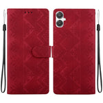 Custodia per telefono in ecopelle con motivo etnico in rilievo, For Galaxy A57 5G, For Galaxy A37 5G / A36 5G, For Galaxy A27 5G, For Galaxy A25e 5G JP