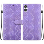 Custodia per telefono in ecopelle con motivo etnico in rilievo, For Galaxy A57 5G, For Galaxy A37 5G / A36 5G, For Galaxy A27 5G, For Galaxy A25e 5G JP
