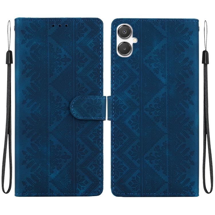Custodia per telefono in ecopelle con motivo etnico in rilievo, For Galaxy A57 5G, For Galaxy A37 5G / A36 5G, For Galaxy A27 5G, For Galaxy A25e 5G JP