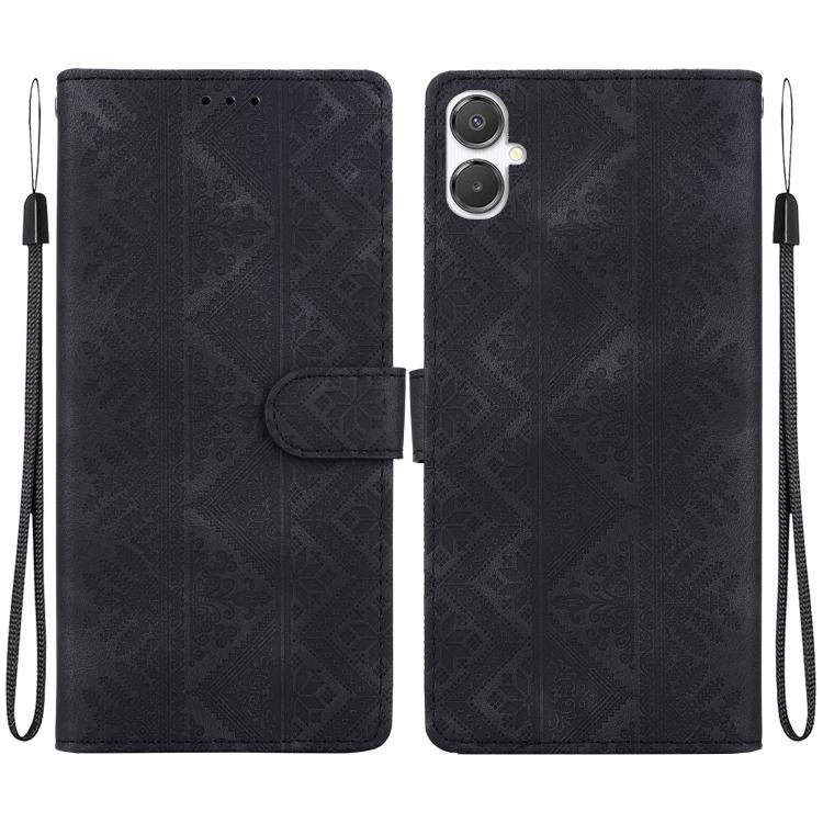 Custodia per telefono in ecopelle con motivo etnico in rilievo, For Galaxy A57 5G, For Galaxy A37 5G / A36 5G, For Galaxy A27 5G, For Galaxy A25e 5G JP