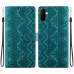Custodia per telefono in ecopelle con motivo etnico in rilievo, For Galaxy A57 5G, For Galaxy A37 5G / A36 5G, For Galaxy A27 5G, For Galaxy A25e 5G JP