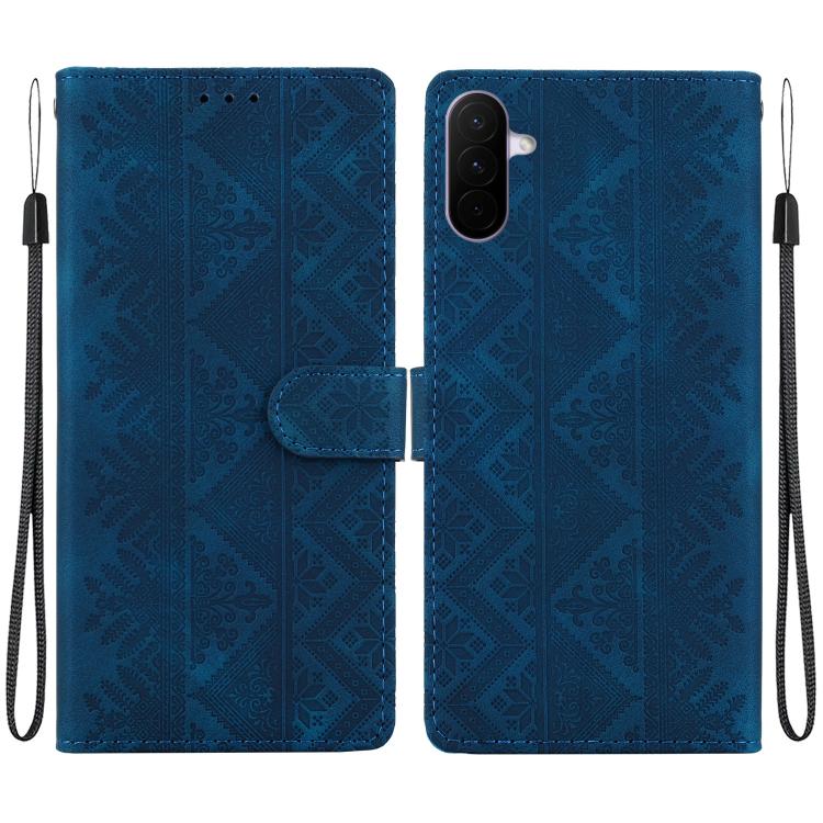Custodia per telefono in ecopelle con motivo etnico in rilievo, For Galaxy A57 5G, For Galaxy A37 5G / A36 5G, For Galaxy A27 5G, For Galaxy A25e 5G JP
