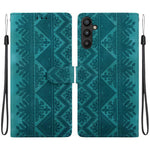Custodia per telefono in ecopelle con motivo etnico in rilievo, For Galaxy A25 5G, For Galaxy A14 4G / 5G, For Galaxy A34 5G, For Galaxy A54 5G