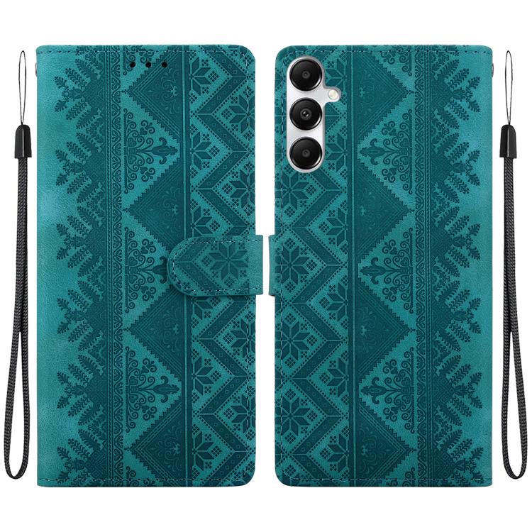 Custodia per telefono in ecopelle con motivo etnico in rilievo, For Galaxy A15 4G / 5G, For Galaxy A55 5G, For Galaxy A35 5G, For Galaxy A05s