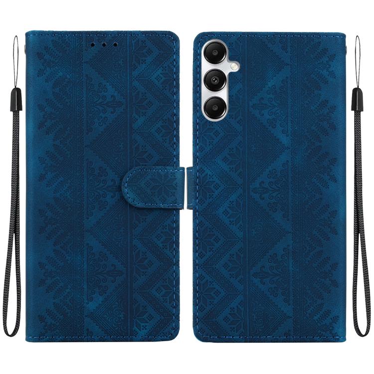 Custodia per telefono in ecopelle con motivo etnico in rilievo, For Galaxy A15 4G / 5G, For Galaxy A55 5G, For Galaxy A35 5G, For Galaxy A05s