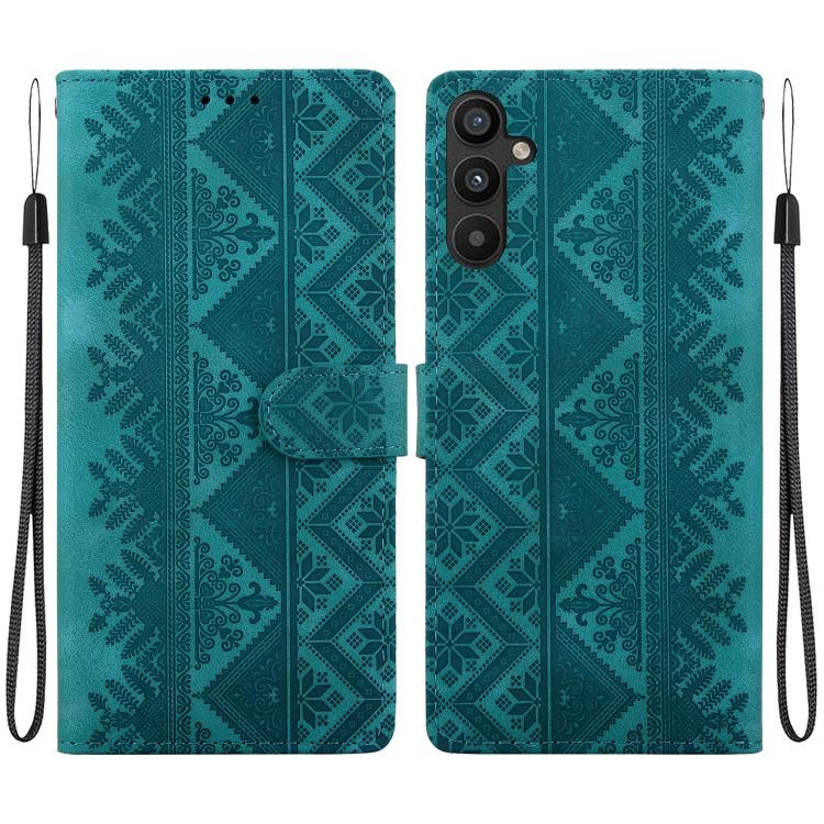 Custodia per telefono in ecopelle con motivo etnico in rilievo, For Galaxy A25 5G, For Galaxy A14 4G / 5G, For Galaxy A34 5G, For Galaxy A54 5G