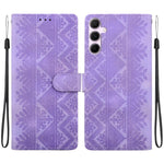 Custodia per telefono in ecopelle con motivo etnico in rilievo, For Galaxy A15 4G / 5G, For Galaxy A55 5G, For Galaxy A35 5G, For Galaxy A05s