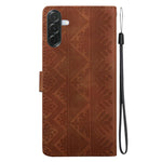 Custodia per telefono in ecopelle con motivo etnico in rilievo, For Galaxy A57 5G, For Galaxy A37 5G / A36 5G, For Galaxy A27 5G, For Galaxy A25e 5G JP