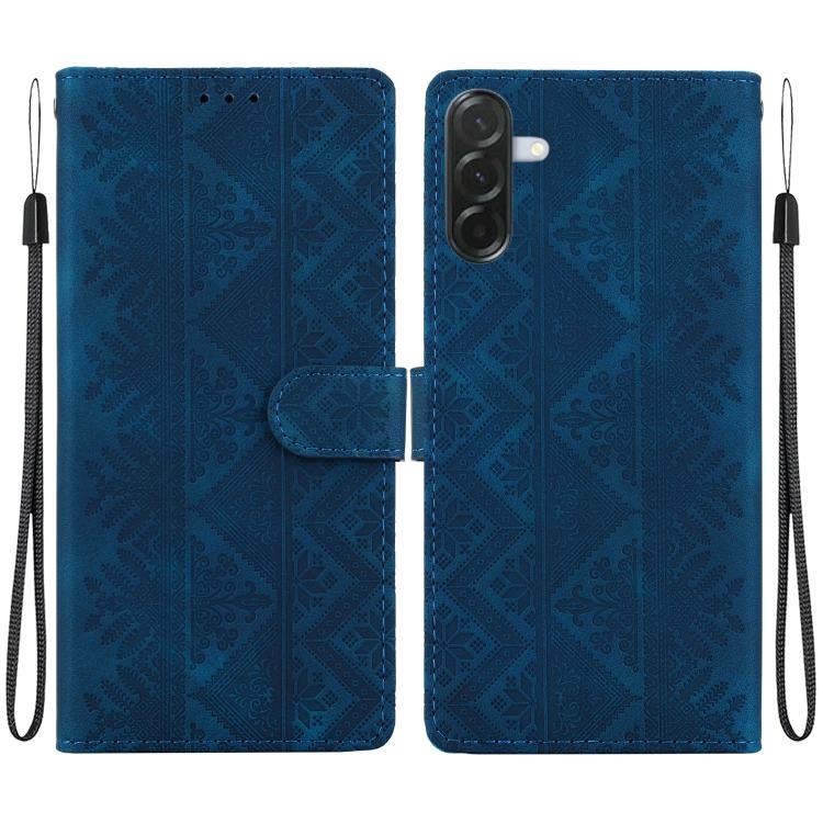 Custodia per telefono in ecopelle con motivo etnico in rilievo, For Galaxy A57 5G, For Galaxy A37 5G / A36 5G, For Galaxy A27 5G, For Galaxy A25e 5G JP