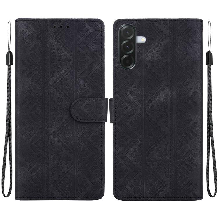 Custodia per telefono in ecopelle con motivo etnico in rilievo, For Galaxy A57 5G, For Galaxy A37 5G / A36 5G, For Galaxy A27 5G, For Galaxy A25e 5G JP