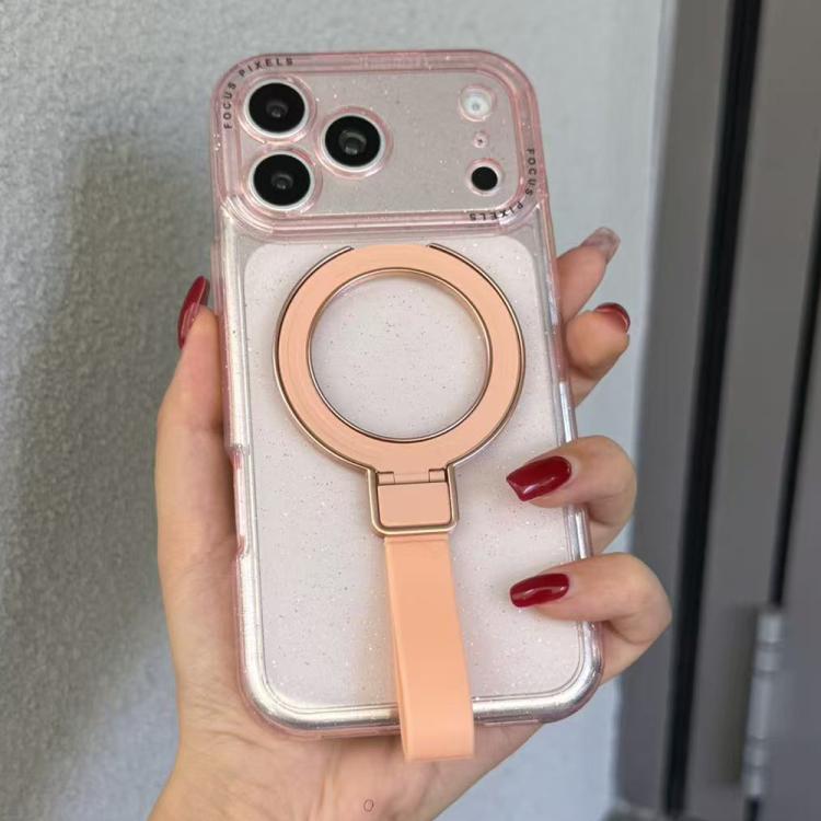 Cornice per fotocamera con lettere glitterate e supporto magnetico., For iPhone 17 Pro Max, For iPhone 17 Pro, For iPhone 17, For iPhone 16 Pro Max