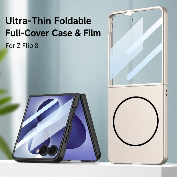 Custodia per telefono GKK ultra sottile a copertura totale con contrasto cromatico e tecnologia MagSafe., For Galaxy Z Flip8 5G