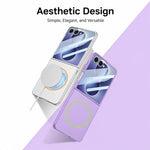 Custodia per telefono GKK ultra sottile a copertura totale con contrasto cromatico e tecnologia MagSafe., For Galaxy Z Flip8 5G