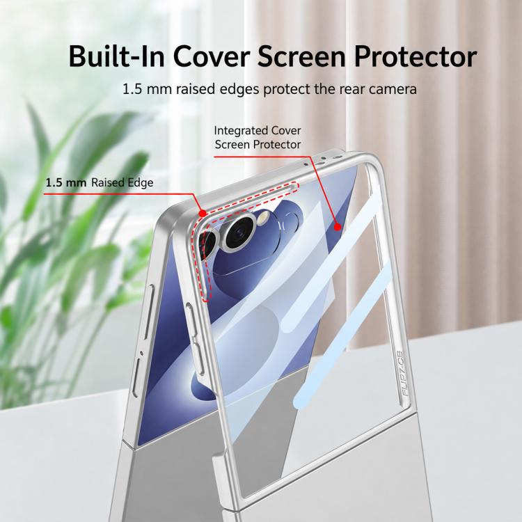 Custodia per telefono GKK ultra sottile a copertura totale con contrasto cromatico e tecnologia MagSafe., For Galaxy Z Flip8 5G