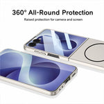 Custodia per telefono GKK ultra sottile a copertura totale con contrasto cromatico e tecnologia MagSafe., For Galaxy Z Flip8 5G