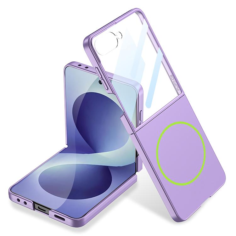 Custodia per telefono GKK ultra sottile a copertura totale con contrasto cromatico e tecnologia MagSafe., For Galaxy Z Flip8 5G