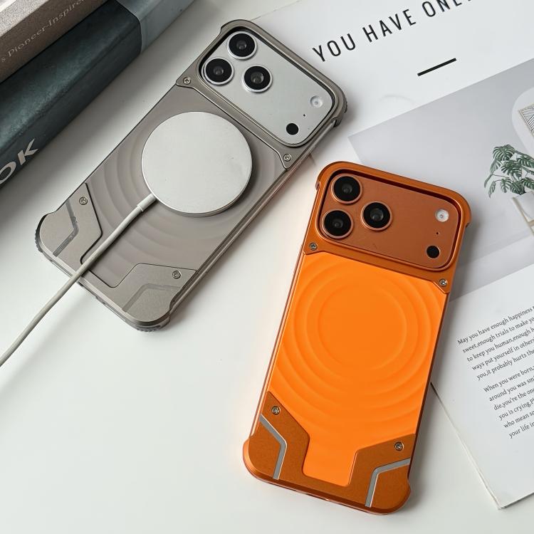 Custodia magnetica in silicone senza cornice con motivo a onde per telefono., For iPhone 17 Pro Max