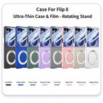 Custodia per telefono GKK ultra sottile integrata con supporto girevole, For Galaxy Z Flip8 5G
