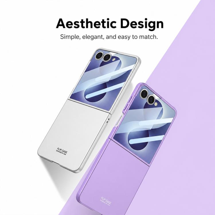 Custodia per telefono GKK ultra sottile integrata con supporto girevole, For Galaxy Z Flip8 5G