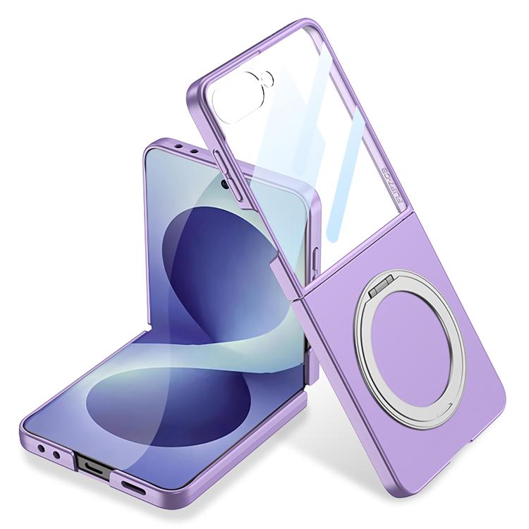Custodia per telefono GKK ultra sottile integrata con supporto girevole, For Galaxy Z Flip8 5G