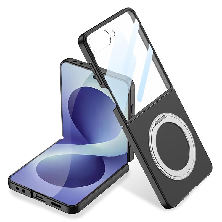 Custodia per telefono GKK ultra sottile integrata con supporto girevole, For Galaxy Z Flip8 5G
