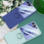 Custodia per telefono GKK ultra sottile con fibbia ad anello integrata., For Galaxy Z Flip8 5G