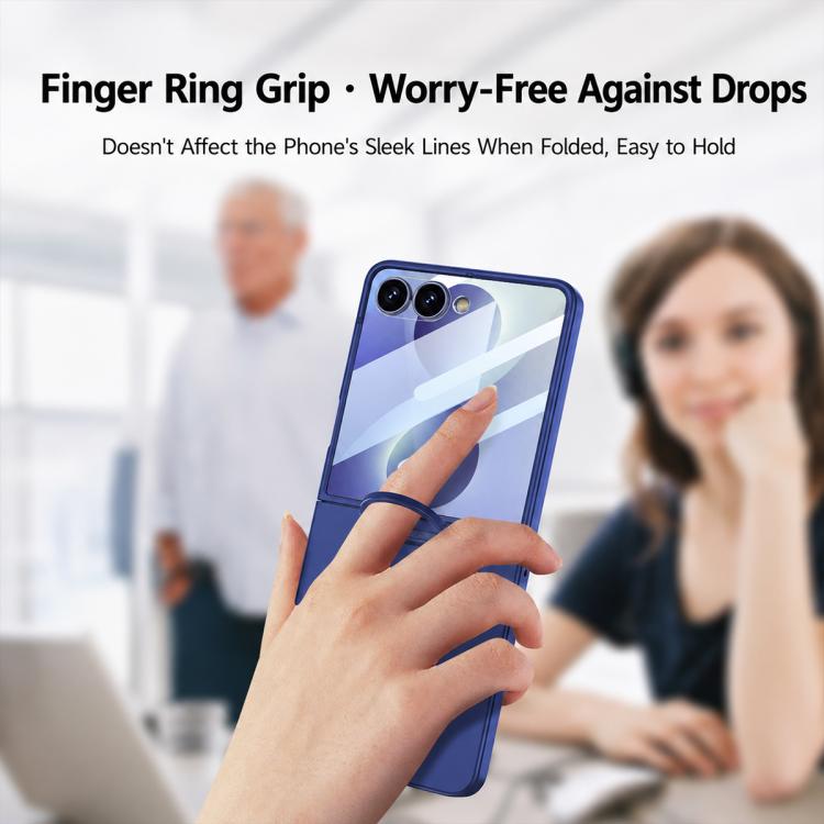 Custodia per telefono GKK ultra sottile con fibbia ad anello integrata., For Galaxy Z Flip8 5G