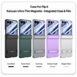 Custodia per telefono GKK Triumph ultra sottile a copertura totale con supporto magnetico integrato e chiusura a scatto., For Galaxy Z Flip8 5G