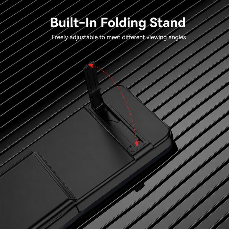 Custodia per telefono GKK Triumph ultra sottile a copertura totale con supporto magnetico integrato e chiusura a scatto., For Galaxy Z Flip8 5G