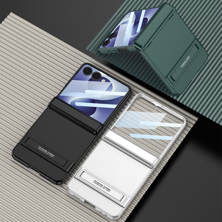 Custodia per telefono GKK Triumph ultra sottile a copertura totale con supporto magnetico integrato e chiusura a scatto., For Galaxy Z Flip8 5G