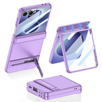 Custodia per telefono GKK Triumph ultra sottile a copertura totale con supporto magnetico integrato e chiusura a scatto., For Galaxy Z Flip8 5G